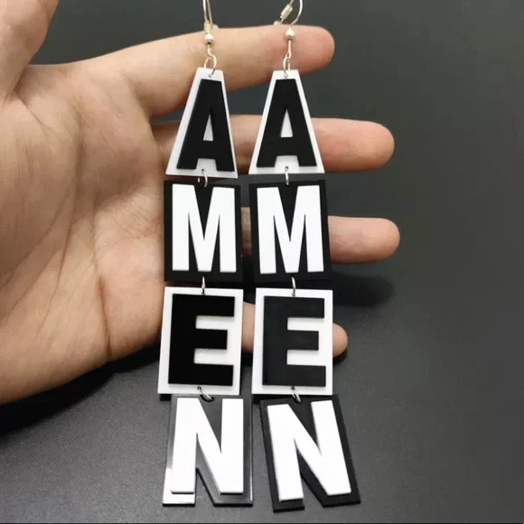 Amen Earrings - Picture 1 of 2